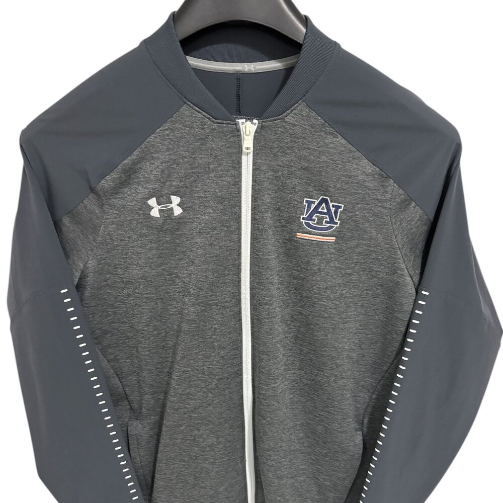Auburn Tigers Full Zip Fleece Jacket Sweatshirt Size Medium Under Armour